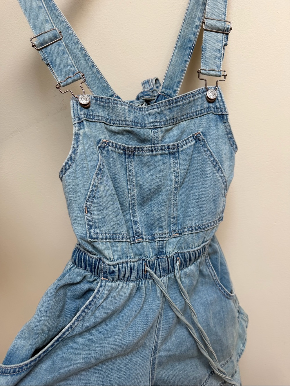 NWT We The Free Light Blue Denim  Overalls Romper - Picture 3 of 6